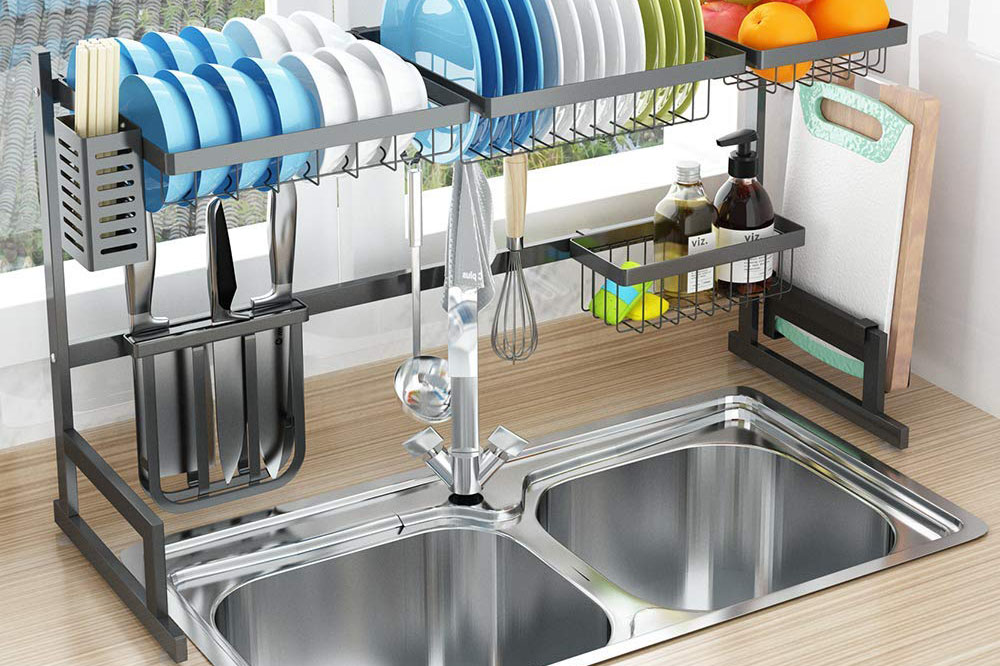 over the sink drying rack