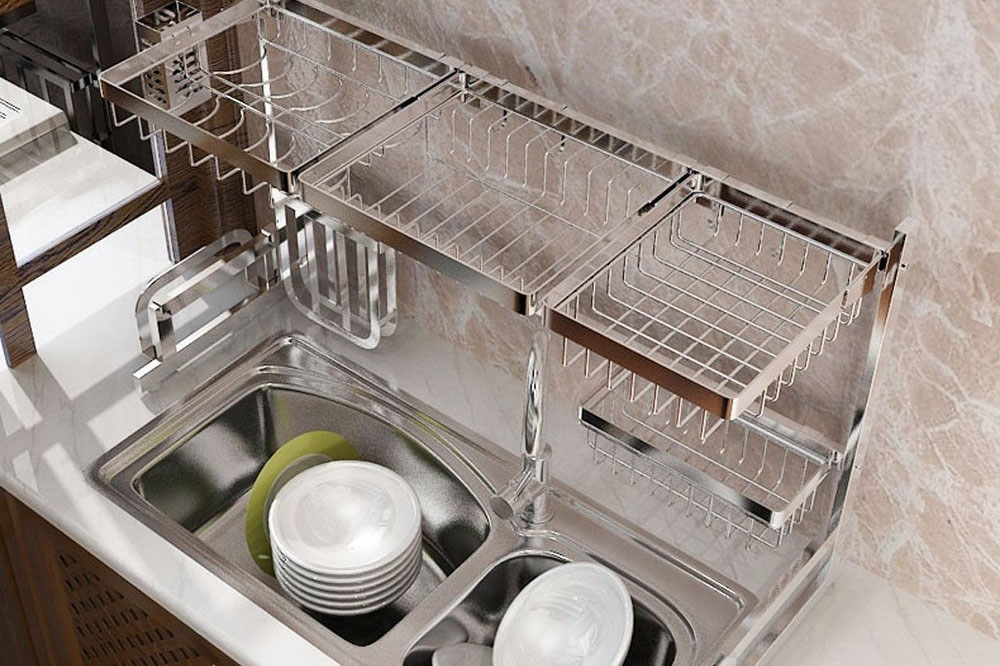 over sink dish drainer